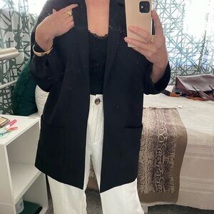 Lublu Kira Plastinina Women's Timeless Black Blazer with pockets 3/4 sleeves